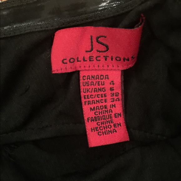 JS Collections cocktail dress in black with cream - Picture 3 of 4